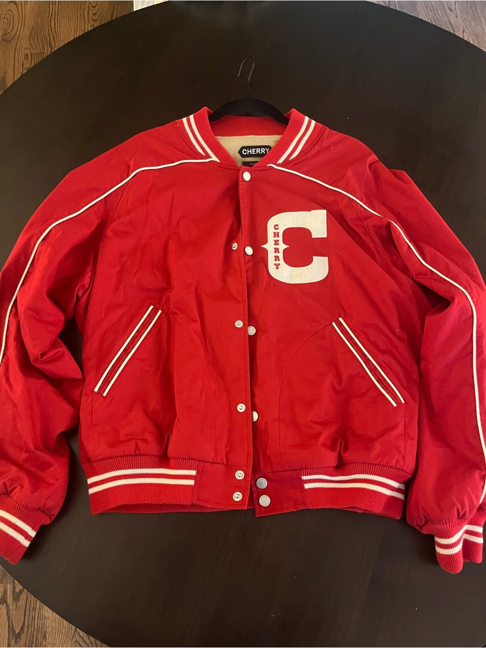 Cherry LA Red Varsity Jacket with White 'C' Logo